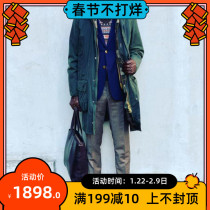 Anti-violence with British barbour border long oil wax jacket Babel long windbreaker jacket men