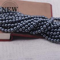 Low price 8MM Shambhala bracelet Black bile beads accessories Black bile stone iron bile stone 4 magnet stone Black bile beads