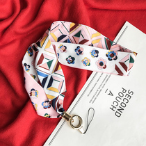 Clear goods girl wind wide version mobile phone lanyard scarf wide belt does not strangle the neck universal rope Apple X 8p76 universal sling Korean version