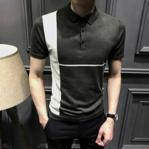 Rich bird summer ice silk short sleeve polo shirt men slim lapel men Business casual T-shirt trend shirt mens t