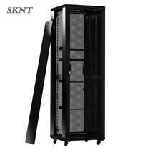 1 8m 2m 42U server cabinet Black standard 19 inch 600 deep computer room wiring distribution cabinet Switch Power amplifier Router Monitoring network equipment chassis network door glass can be customized