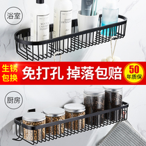 Bathroom shelf Toilet toilet Toilet washstand Wall-mounted towel storage Bath free hole