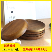 Clearance acacia wood disc 15cm Dim Sum Wood saucer pastry melon fruit fruit saucer dish dish dish Japanese wooden tray