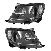 2 (left right) for Toyota 2008-2014 Hilux Revo vigo 6000 headlight white shell