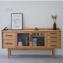 Solid wood sideboard cabinet storage cabinet simple modern kitchen tea cabinet storage cabinet meal cabinet Nordic living room TV cabinet