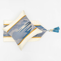  New Chinese style modern cushion Simple light luxury sofa pillow backrest Living room dining table splicing bedroom bedside waist pillow