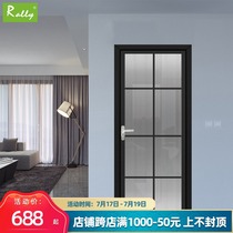 16 very narrow edge aluminum alloy glass swing door indoor bathroom kitchen minimalist door custom Changhong glass mirror