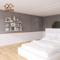 Modern simple solid color bamboo and wood fiber integrated wallboard tooling home decoration background wall gray wallboard whole house customization