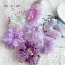 bm fat sausage purple large intestine Hairband Ins Net red with retro French hair band Korean simple bow Hairband