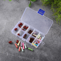 Transparent plastic ornament ear decoration containing box portable hand-decorated ear nail head accessories box finishing box containing box medicine box