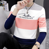 Autumn and winter sweater 2021 new mens round neck Korean trend handsome plus velvet thickened spring and autumn bottoming knitwear