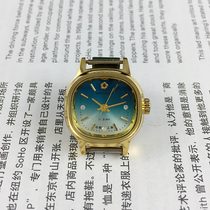 Shanghai Watch No. 2 Factory Gem Flower Brand Square Yellow Shell Blue Face Mechanical Womens Watch Send 1 Strap