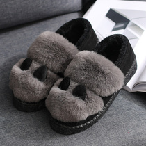 Doudou shoes women winter plus velvet cotton shoes women winter pedal 2021 New wool shoes women wear thick bottom autumn and winter