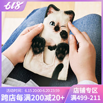 Japanese imported pure cotton kitten towel hand Paffin Richie Dream cat Department Japan Idea cute gift children