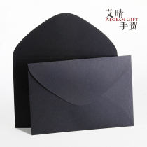 (16 x23cm)7 Business thick card invitation invitation blank black envelope custom bronzing