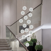 Stairs chandelights Nordic lamps Modern minimalist atmosphere Living room Lamp Creative loft duplex House Villa Long Chandelia