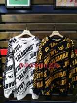 LALABOBO La La La Bobo new black gold full printed sweater L19D-WNTS15