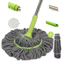 Self-twisting water mop rotation-free hand-washing mop must lock household absorbent mop squeeze water steel rod Mop Mop Head