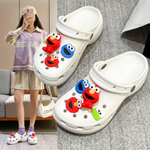 Sesame Street Cloud Dove Cave Shoes Women Sandals Cartoon Cute Baotou Anti-Slip Thick Bottom Beach Shoe Slippers Female Outwear Summer
