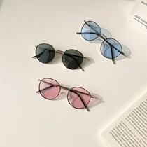 Sunglasses Lady Ins Street Pat on Korean version Tide Fashion Personality Round Face Womens Sunglasses Eyes Tennis red glasses