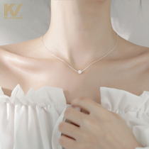  Pearl ball necklace female 2021 new 925 sterling silver temperament niche design sense light luxury clavicle chain ins