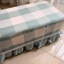  Bench-thickened printed practical make-up stool storage stool stool sofa cover without armrests folded for four square