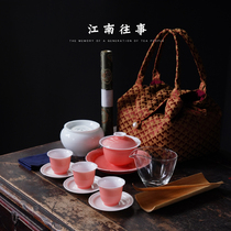 Tea art teaching full set of utiliturgical tea with ceramic tea cup lid bowl tea-tea minimalist portable outdoor travel tea set