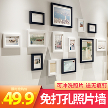 Photo frame hanging wall 13 frame Photo Wall non-hole modern simple living room bedroom dining room background wall combo frame decoration