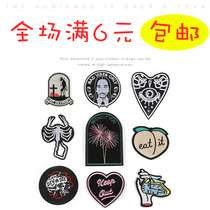 Clothes pillow patch patch jeans decoration patch patch patch hole repair subsidy black embroidery badge patch