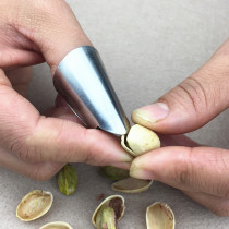 Peeling edamame artifact broad bean peeling picking bean iron nail cover stainless steel protection finger ring shelling tool