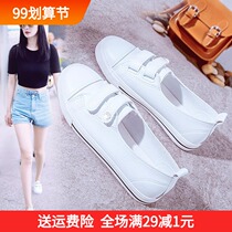 Girl new low heel womens board shoes small student summer style walking shallow mouth small white shoes women 2019 spring women