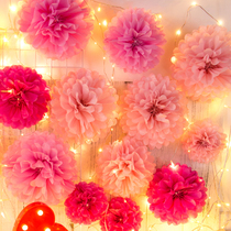 30cm wedding room paper flower ball decoration handmade diy paper flower material festival scene decoration paper pull flower window charm