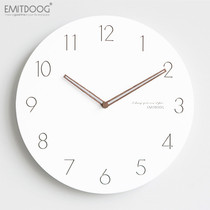 EMITDOOG12 Inch Nordic Watch Living Room Modern Simple Creative Clock Bedroom Home European Wall Clock Mute