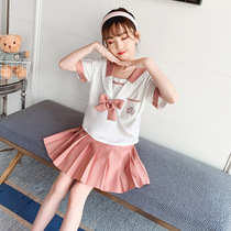 Next win girls jk uniform skirt 2021 summer foreign gas Academy style primary school children fried street fashion set