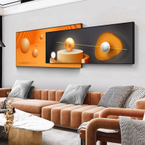 Modern minimalist atmospheric geometry abstract living room decorative painting sofa background wall hanging painting light luxury banner overlay mural