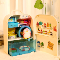 Aiduo refrigerator toy simulation cute pet penguin children little girl House kitchen girl six one gift 3-4