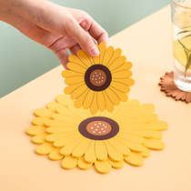 Household insulation mat Table mat Anti-scalding waterproof anti-oil pan pad Creative sunflower bowl pad High temperature cup pad