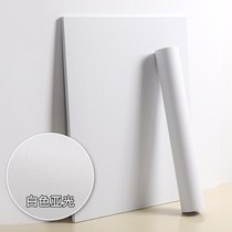 Thickened solid color wallpaper self-adhesive wallpaper White Boeing soft film furniture refurbished matte hemp waterproof sticker wall sticker