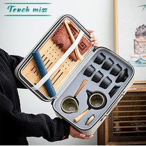 Touch Miss kung fu tea set set home simple Japanese guest Tea Cup travel teapot dry bubble tea tray