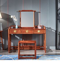 Redwood dressing table Hedgehog red sandalwood Rosewood Rosewood small apartment storage cabinet one bedroom makeup table and chair combination