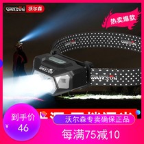 led headlight fishing light strong light super bright long endurance light double light ear charging night fishing double white light