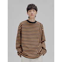 NANS is determined to make a tight spinning 300G heavy silk cotton stripes splice long sleeves