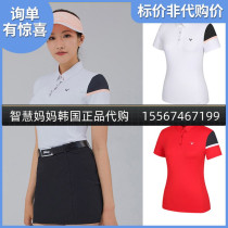 Korea Callaway Callaway Golf Top Women Special Summer Sports Leisure Contrast Color Short Sleeve T-shirt