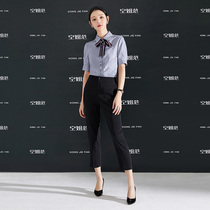 Professional shirt suit women 2021 summer New temperament fashion lace office workers commuter front desk overalls