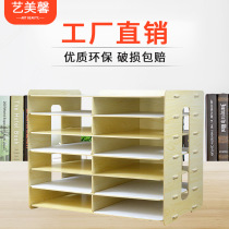Office Supplies Contained A4 Folder Desktop Information Shelf Cabinet Wood Indoor Locker storage box Quality eco-friendly
