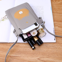 Mobile phone bag Female Slanted Satchel Mini this year Pop Packets Bag 2021 New summer put mobile phone with cartoon zero money