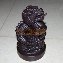 ebony dragon ornaments mahogany crafts solid wood office wood carving 12 zodiac dragon wooden home furnishings