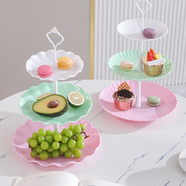 Cake stand multi-layer living room display stand fruit plate birthday dessert table decoration three-layer afternoon tea snack tray
