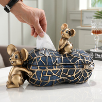 Nordic tissue box creative living room multifunctional drawing box American cute light luxury remote control storage home dining table