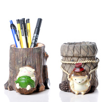 Creative personality resin pen holder exquisite office decoration cute birthday gift simple fashion book desktop ornaments